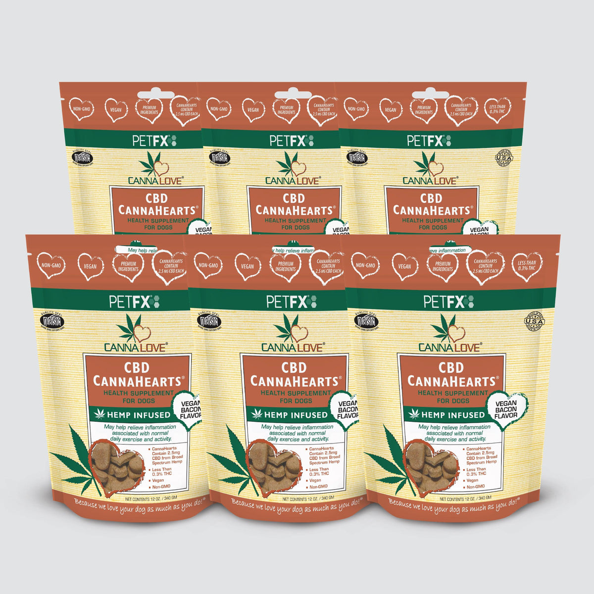 CBD CannaHearts® Vegan Bacon Flavor