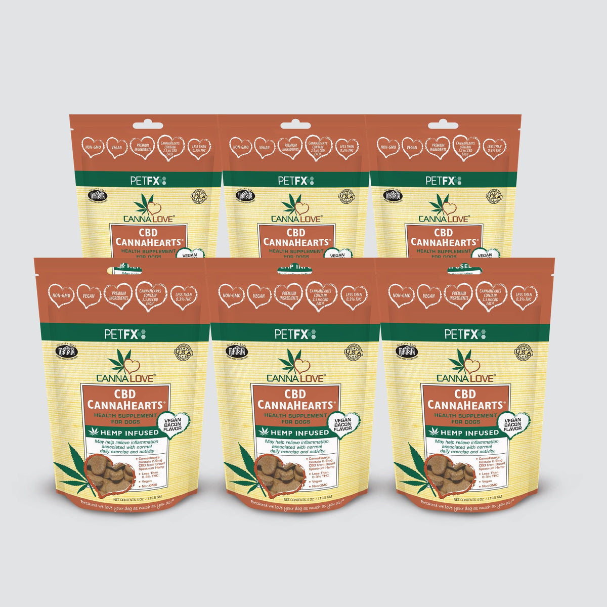 CBD CannaHearts® Vegan Bacon Flavor