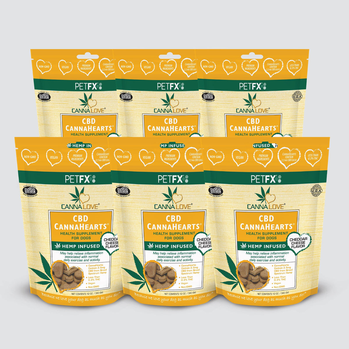 CBD CannaHearts® Cheddar Flavor