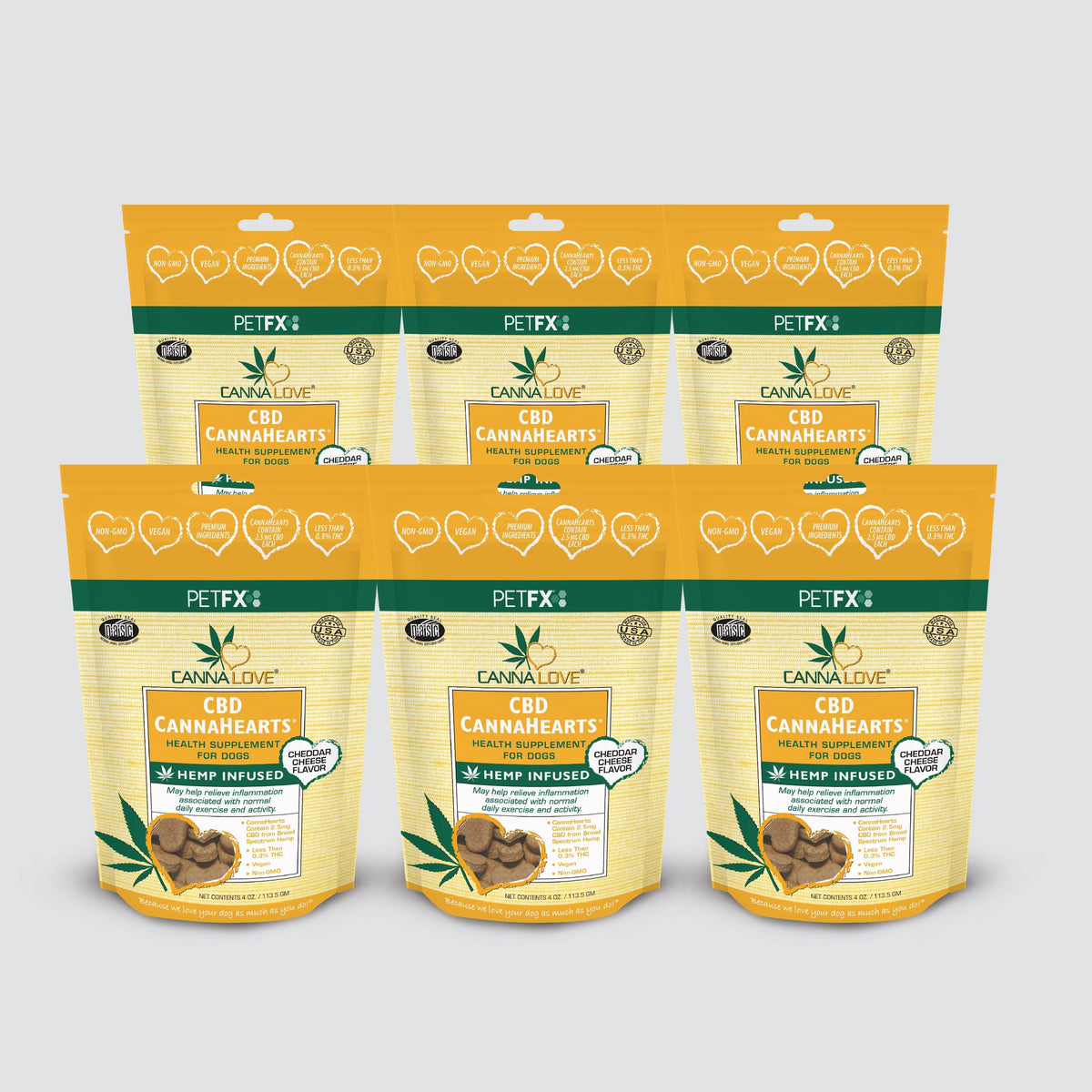 CBD CannaHearts® Cheddar Flavor