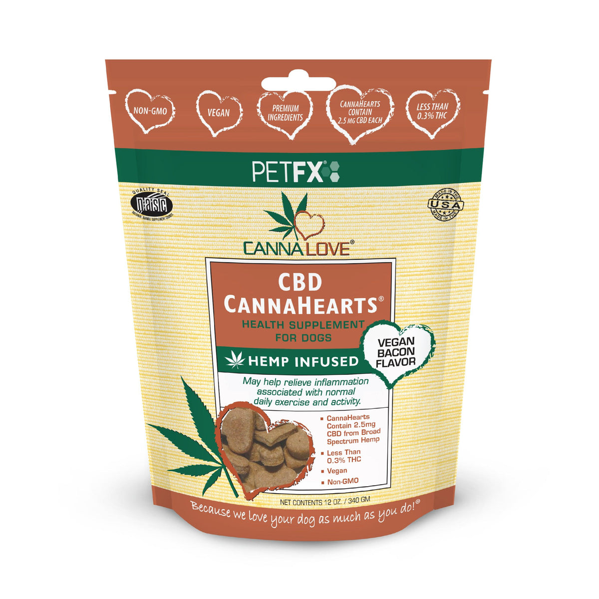CBD CannaHearts® Vegan Bacon Flavor