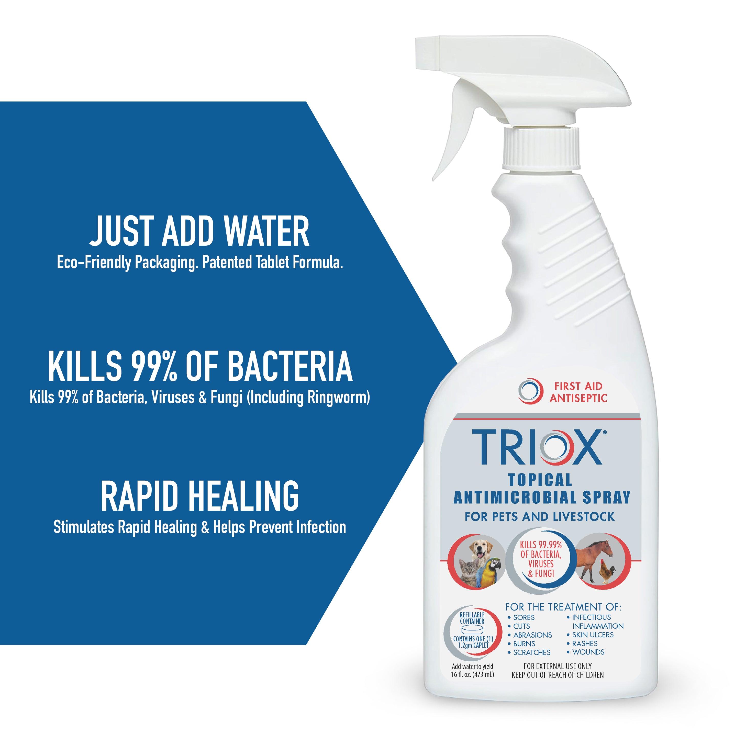 TrioX® - Topical Antimicrobial Spray For Pets & Livestock