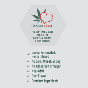 CannaLove Antioxidant K-9 Support Supplement Sticks